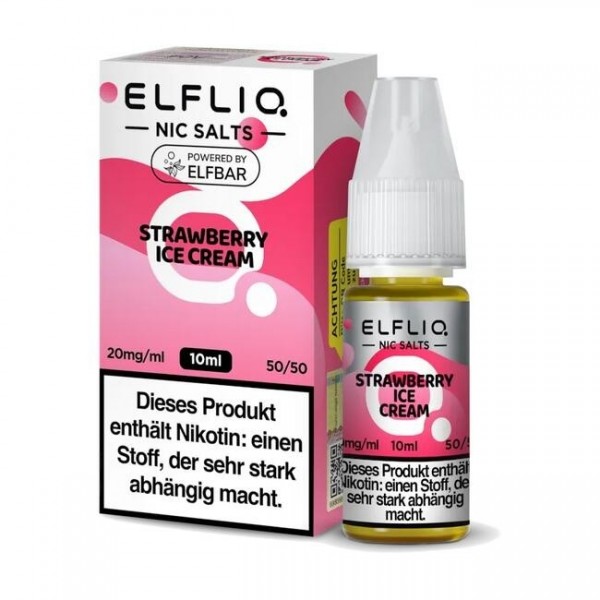 Strawberry Ice Cream - Elfliq by Elfbar Nikotinsalz Liquid