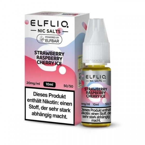 Strawberry Raspberry Cherry Ice - Elfliq by Elfbar Nikotinsalz Liquid