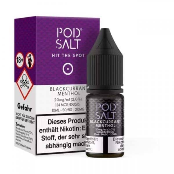 Blackcurrant Menthol - Pod Salt Nikotinsalz Liquid