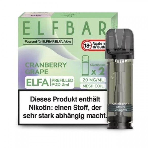 Cranberry Grape - Elf Bar - Elfa Prefilled Pod (2er-Pack)