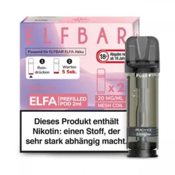 Peach Ice - Elf Bar - Elfa Prefilled Pod (2er-Pack)