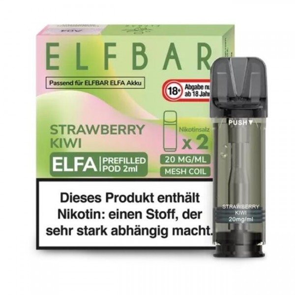 Strawberry Kiwi - Elf Bar - Elfa Prefilled Pod (2er-Pack)