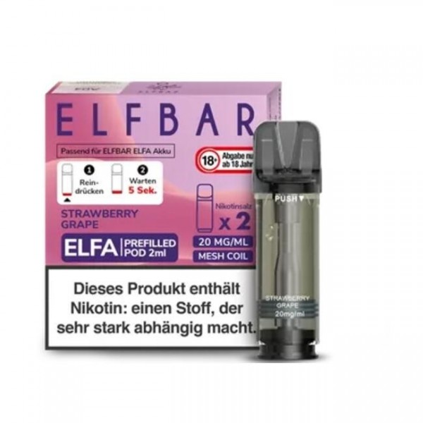 Strawberry Grape - Elf Bar - Elfa Prefilled Pod (2er-Pack)