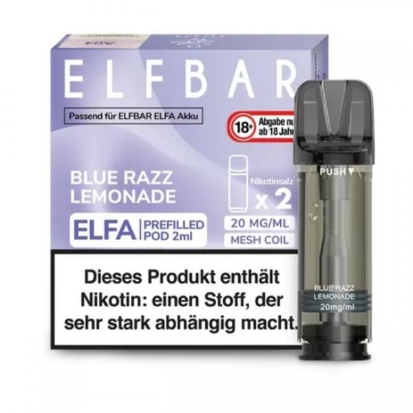 Blue Razz Lemonade - Elf Bar - Elfa Prefilled Pod (2er-Pack)