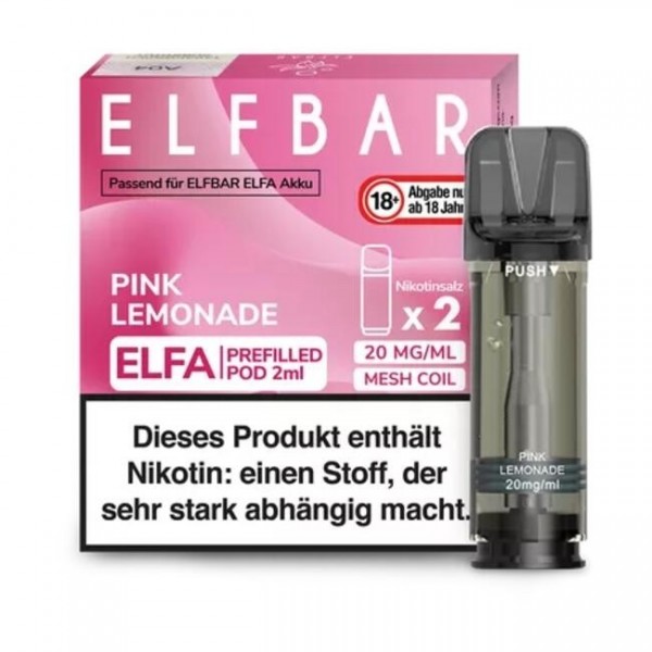 Pink Lemonade - Elf Bar - Elfa Prefilled Pod (2er-Pack)