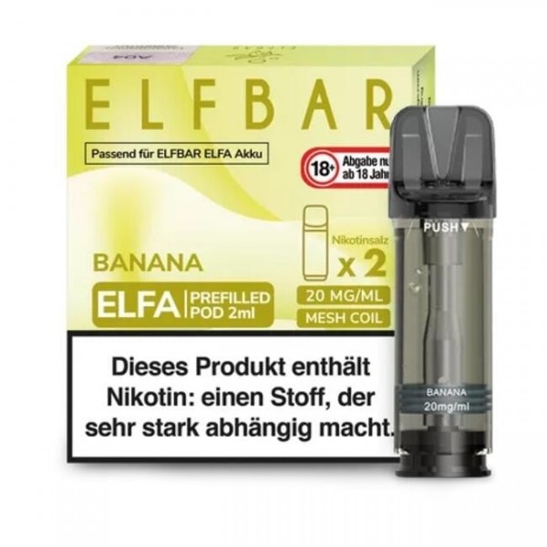 Banana - Elf Bar - Elfa Prefilled Pod (2er-Pack)